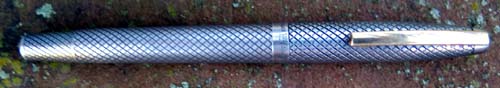 SHEAFFER STERLING SILVER IMPERIAL SOVEREIGN TOUCHDOWN PEN WITH FLEXIBLE MEDIUM INLAID 14K NIB